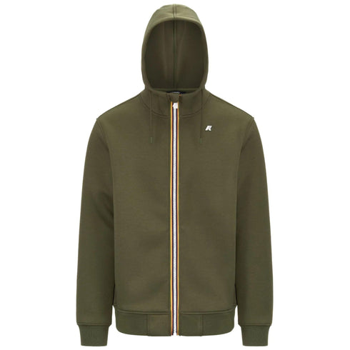 K - Way Felpa con zip Felpa Uomo Rainer Spacer Verde A24 - KWAYK2141DW - WMR - L - Francavilla Moda